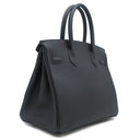 エルメス HERMES バーキン30 ブラック トゴ ハンドバッグ マットシルバー金具 黒