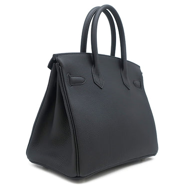 エルメス HERMES バーキン30 ブラック トゴ ハンドバッグ マットシルバー金具 黒