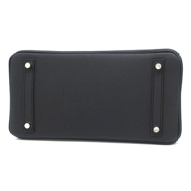 エルメス HERMES バーキン30 ブラック トゴ ハンドバッグ マットシルバー金具 黒