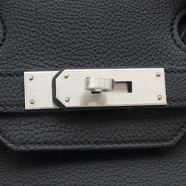 エルメス HERMES バーキン30 ブラック トゴ ハンドバッグ マットシルバー金具 黒