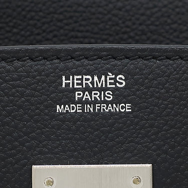 エルメス HERMES バーキン30 ブラック トゴ ハンドバッグ マットシルバー金具 黒