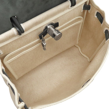 エルメス HERMES エールバッグPM 31 ナチュラル×ブラック トワルアッシュ トワルオフィシエ ヴァッシュハンター 2WAYバッグ マットシルバー金具 黒