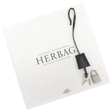 エルメス HERMES エールバッグPM 31 ナチュラル×ブラック トワルアッシュ トワルオフィシエ ヴァッシュハンター 2WAYバッグ マットシルバー金具 黒