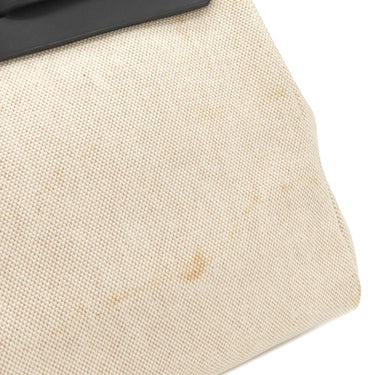 エルメス HERMES エールバッグPM 31 ナチュラル×ブラック トワルアッシュ トワルオフィシエ ヴァッシュハンター 2WAYバッグ マットシルバー金具 黒