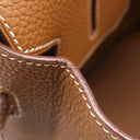 エルメス HERMES バーキン35 ゴールド トゴ ハンドバッグ シルバー金具 茶 ※カデナ2015年製造