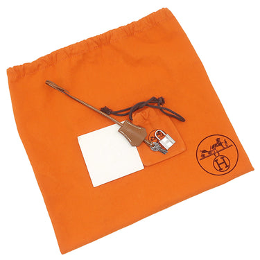 エルメス HERMES バーキン35 ゴールド トゴ ハンドバッグ シルバー金具 茶 ※カデナ2015年製造