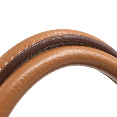 エルメス HERMES バーキン35 ゴールド トゴ ハンドバッグ シルバー金具 茶 ※カデナ2015年製造