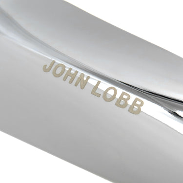 ジョンロブ John Lobb トラベル メタル シューホーン シルバー×ブラック レザー メタル 小物 携帯靴べら 折り畳み シルバー