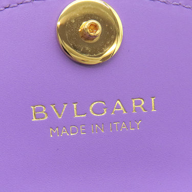 ブルガリ BVLGARI セルペンティ フォーエバー バッグチャーム パープル レザー バッグチャーム ゴールド金具 紫