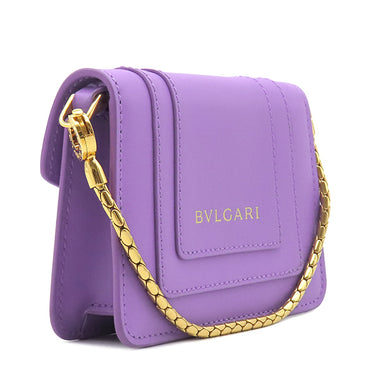 ブルガリ BVLGARI セルペンティ フォーエバー バッグチャーム パープル レザー バッグチャーム ゴールド金具 紫