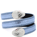 ブルガリ BVLGARI セルペンティ フォーエバー レザー ブレス メタリックブルー レザー メタル ブレスレット シルバー金具 青 スネーク 蛇