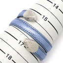 ブルガリ BVLGARI セルペンティ フォーエバー レザー ブレス メタリックブルー レザー メタル ブレスレット シルバー金具 青 スネーク 蛇