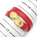 ブルガリ BVLGARI セルペンティ フォーエバー レザー ブレス レッド レザー メタル ブレスレット ゴールド金具 赤 スネーク 蛇