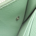 プラダ PRADA リボン フラップ ウォレット 1MH132 アクアマリーナ サフィアーノレザー 長財布 シルバー金具 緑 SAFFIANO FIOCCO