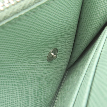 プラダ PRADA リボン フラップ ウォレット 1MH132 アクアマリーナ サフィアーノレザー 長財布 シルバー金具 緑 SAFFIANO FIOCCO