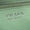 プラダ PRADA リボン フラップ ウォレット 1MH132 アクアマリーナ サフィアーノレザー 長財布 シルバー金具 緑 SAFFIANO FIOCCO