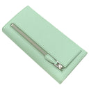 プラダ PRADA リボン フラップ ウォレット 1MH132 アクアマリーナ サフィアーノレザー 長財布 シルバー金具 緑 SAFFIANO FIOCCO