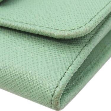 プラダ PRADA リボン フラップ ウォレット 1MH132 アクアマリーナ サフィアーノレザー 長財布 シルバー金具 緑 SAFFIANO FIOCCO