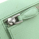 プラダ PRADA リボン フラップ ウォレット 1MH132 アクアマリーナ サフィアーノレザー 長財布 シルバー金具 緑 SAFFIANO FIOCCO