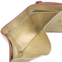 ミュウミュウ MIU MIU MADRAS LOVE マドラス ラブ 5MH021 ゴールド×レッド レザー 三つ折り財布 ゴールド金具 金 赤 コンパクト