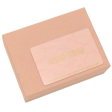 ミュウミュウ MIU MIU MADRAS LOVE マドラス ラブ 5MH021 ゴールド×レッド レザー 三つ折り財布 ゴールド金具 金 赤 コンパクト