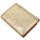 ミュウミュウ MIU MIU MADRAS LOVE マドラス ラブ 5MH021 ゴールド×レッド レザー 三つ折り財布 ゴールド金具 金 赤 コンパクト