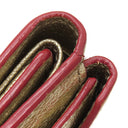 ミュウミュウ MIU MIU MADRAS LOVE マドラス ラブ 5MH021 ゴールド×レッド レザー 三つ折り財布 ゴールド金具 金 赤 コンパクト