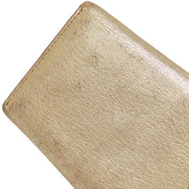 ミュウミュウ MIU MIU MADRAS LOVE マドラス ラブ 5MH021 ゴールド×レッド レザー 三つ折り財布 ゴールド金具 金 赤 コンパクト