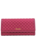 プラダ PRADA テスート キルティング ウォレット 1MH132 IBISCO ナイロン 長財布 ゴールド金具 赤 二つ折り ロゴ パスケース欠品
