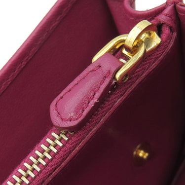 プラダ PRADA テスート キルティング ウォレット 1MH132 IBISCO ナイロン 長財布 ゴールド金具 赤 二つ折り ロゴ パスケース欠品