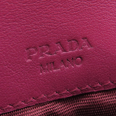 プラダ PRADA テスート キルティング ウォレット 1MH132 IBISCO ナイロン 長財布 ゴールド金具 赤 二つ折り ロゴ パスケース欠品