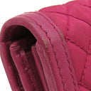 プラダ PRADA テスート キルティング ウォレット 1MH132 IBISCO ナイロン 長財布 ゴールド金具 赤 二つ折り ロゴ パスケース欠品