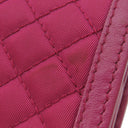 プラダ PRADA テスート キルティング ウォレット 1MH132 IBISCO ナイロン 長財布 ゴールド金具 赤 二つ折り ロゴ パスケース欠品