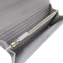 ヴァレンティノ VALENTINO ロックスタッズ グレー レザー 長財布 ゴールド金具