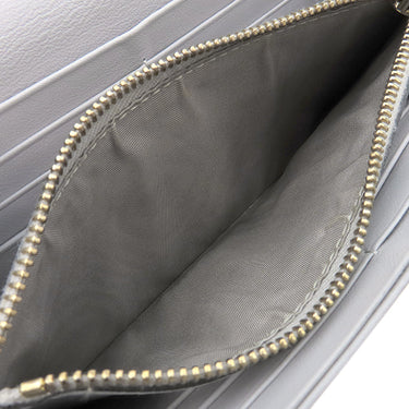 ヴァレンティノ VALENTINO ロックスタッズ グレー レザー 長財布 ゴールド金具