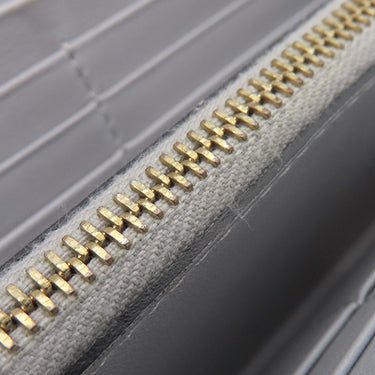 ヴァレンティノ VALENTINO ロックスタッズ グレー レザー 長財布 ゴールド金具