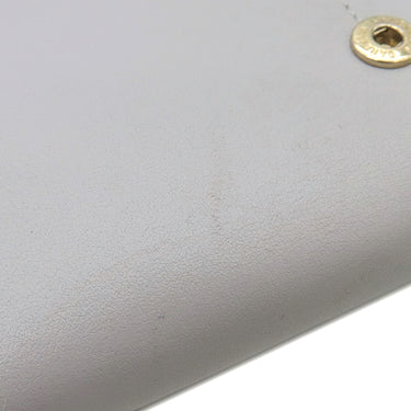 ヴァレンティノ VALENTINO ロックスタッズ グレー レザー 長財布 ゴールド金具