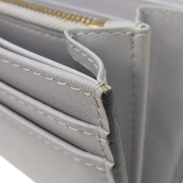 ヴァレンティノ VALENTINO ロックスタッズ グレー レザー 長財布 ゴールド金具