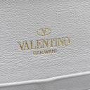 ヴァレンティノ VALENTINO ロックスタッズ グレー レザー 長財布 ゴールド金具
