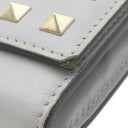 ヴァレンティノ VALENTINO ロックスタッズ グレー レザー 長財布 ゴールド金具