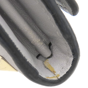 ヴァレンティノ VALENTINO ロックスタッズ グレー レザー 長財布 ゴールド金具