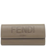 フェンディ FENDI FENDI ROMA ロゴ 8MO251 TARTUFO レザー 長財布 ゴールド金具 グレージュ