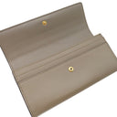 フェンディ FENDI FENDI ROMA ロゴ 8MO251 TARTUFO レザー 長財布 ゴールド金具 グレージュ