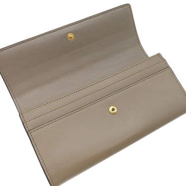 フェンディ FENDI FENDI ROMA ロゴ 8MO251 TARTUFO レザー 長財布 ゴールド金具 グレージュ