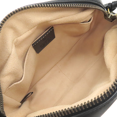 グッチ GUCCI GGマーモント ミニ カメラバッグ 448065 ブラック レザー ショルダーバッグ シルバー金具 黒 チェーンショルダー