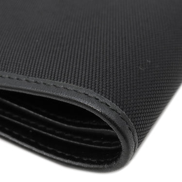 グッチ GUCCI インターロッキング G 181683 ブラック レザー ナイロンキャンバス 二つ折り財布 黒