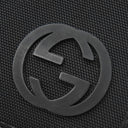 グッチ GUCCI インターロッキング G 181683 ブラック レザー ナイロンキャンバス 二つ折り財布 黒