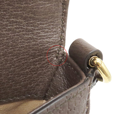 グッチ GUCCI オフィディア スモール 757309 ベージュ×エボニー GGスプリームキャンバス レザー ショルダーバッグ ゴールド金具 茶 緑 赤 シェリーライン