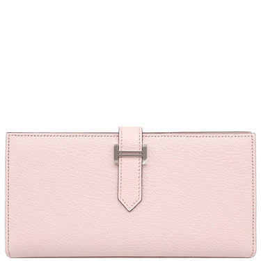エルメス HERMES ベアンスフレ ローズダーリン シェーブル 長財布 シルバー金具 新品 未使用 二つ折り財布