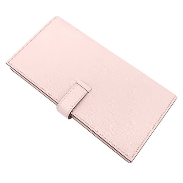 エルメス HERMES ベアンスフレ ローズダーリン シェーブル 長財布 シルバー金具 新品 未使用 二つ折り財布